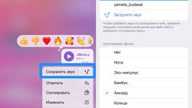 Как изменить звук уведомлений в Telegram в Улыбка Радуги
