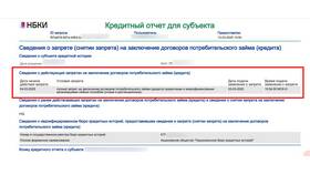 Как подать запрет на кредит в Улыбка Радуги