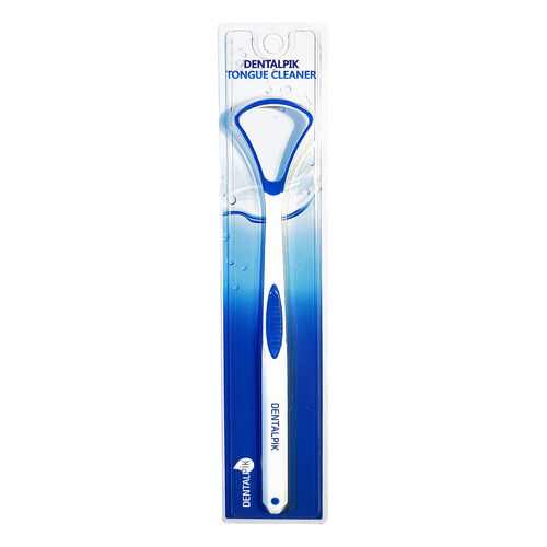 Скребок для языка Dentalpik Tongue Cleaner, синий в Улыбка Радуги