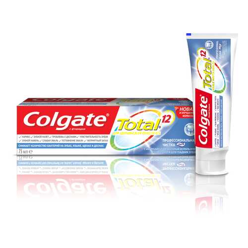 Зубная паста Colgate TOTAL12 Профессиональная чистка 75мл в Улыбка Радуги