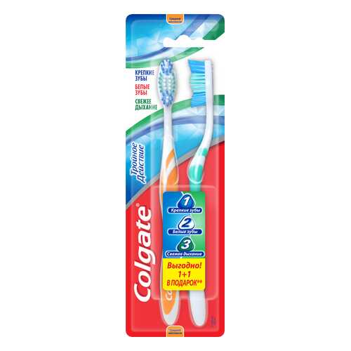 Зубная щетка Colgate Тройное действие в Улыбка Радуги