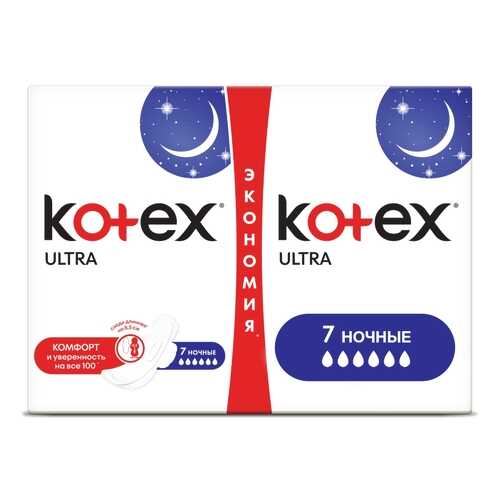 Kotex прокладки ультра сетч найт, 14 шт. в Улыбка Радуги