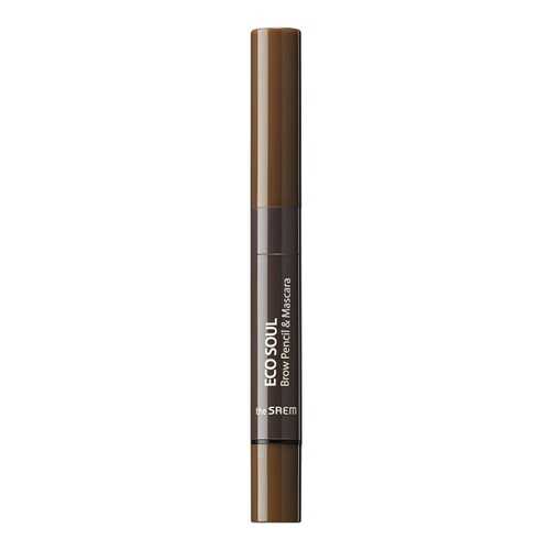 Карандаш для бровей The Saem Eco Soul Brow Pencil & Mascara 02 Natural Brown 2,7 г в Улыбка Радуги