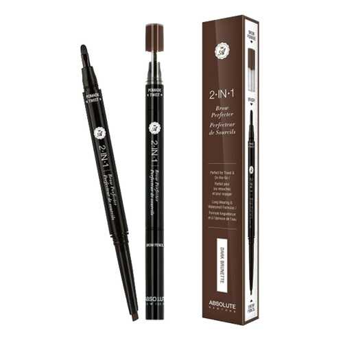 Карандаш-помадка для бровей Absolute New York 2 in 1 Brow Perfecter Dark Brunette в Улыбка Радуги