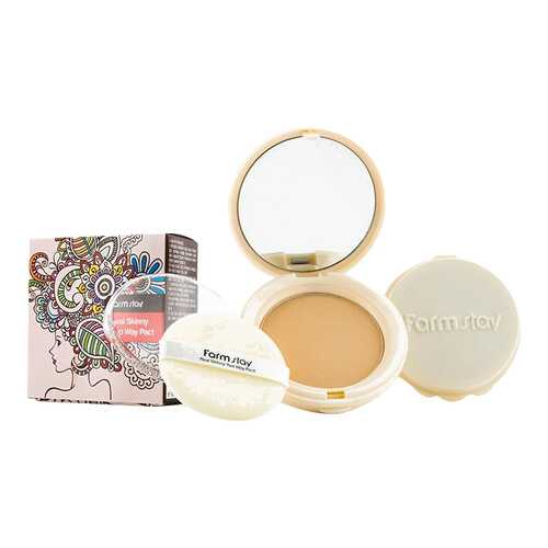 Пудра FarmStay Real Skinny Two Way Pact + Refill 23 Natural Beige 2x13 гр в Улыбка Радуги