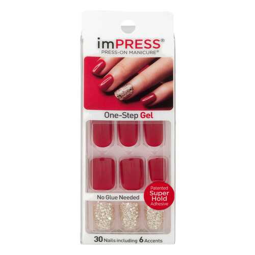 Накладные ногти Kiss Impress Manicure Accent Hard Varnish Tweetheart в Улыбка Радуги