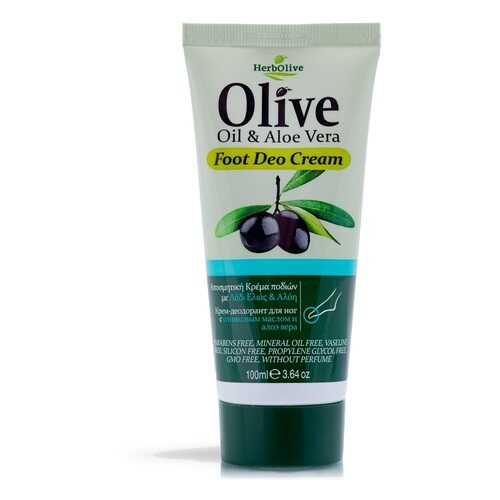 Крем-дезодорант для ног с алоэ вера Herbolive Olive Oil&Aloe Vera Foot Deo Cream в Улыбка Радуги