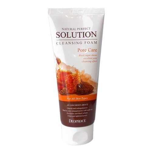 Пенка для умывания Deoproce Natural Perfect Solution Cleansing Foam Pore Care 170 г в Улыбка Радуги