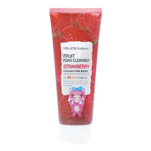 Средство для умывания MILATTE Fashiony Fruit Foam Cleanser Strawberry 150 мл в Улыбка Радуги