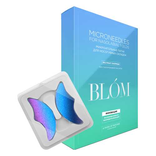 Патчи для носогубных складок Blom Microneedle For Nasolabial Folds с экстрактом лакрицы в Улыбка Радуги