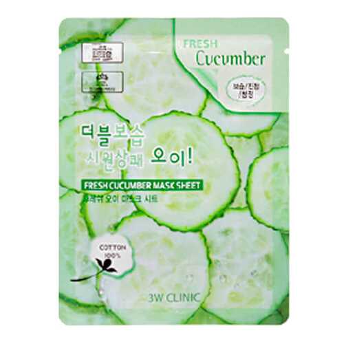 Маска для лица 3W Clinic Fresh Cucumber Mask Sheet 23 мл в Улыбка Радуги