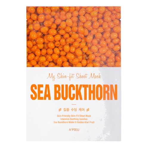Маска для лица APieu My Skin-Fit Sheet Mask Sea Buckthorn 25 г в Улыбка Радуги