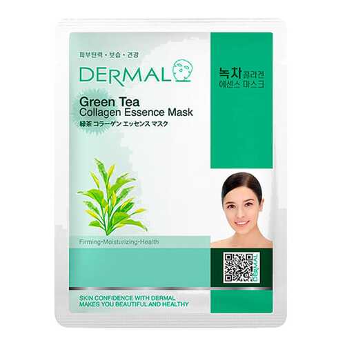 Маска для лица Dermal Green Tea Collagen Essence Mask 23 мл в Улыбка Радуги