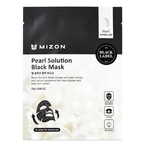 Маска для лица Mizon с жемчугом Pearl Solution Black Mask, 25 г в Улыбка Радуги