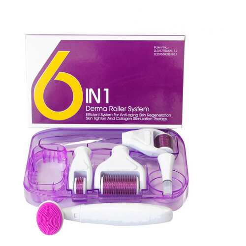 Мезороллер 6 in 1 kit DermaRoller + Disinfecting basin - Сиреневый в Улыбка Радуги