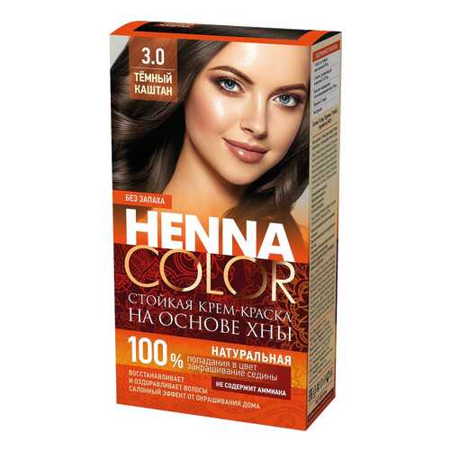 Краска для волос Фитокосметик Henna Color 3.0 Темный каштан 115 мл в Улыбка Радуги