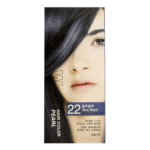 Краска для волос Welcos Fruits Wax Pearl Hair Color 22 Blue Black 60 мл в Улыбка Радуги