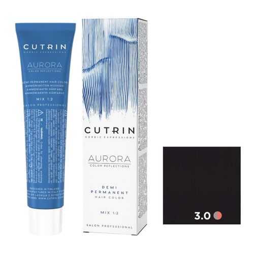Крем-краситель AURORA DEMI PERMANENT CUTRIN 3.0 темно-коричневый 60 мл в Улыбка Радуги