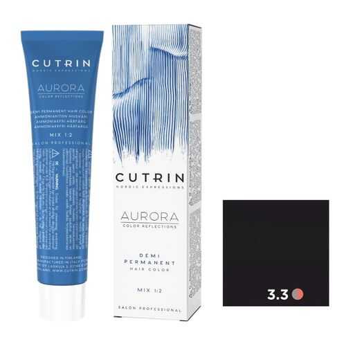 Крем-краситель AURORA DEMI PERMANENT CUTRIN 3.3 темно-золотистый коричневый 60 мл в Улыбка Радуги