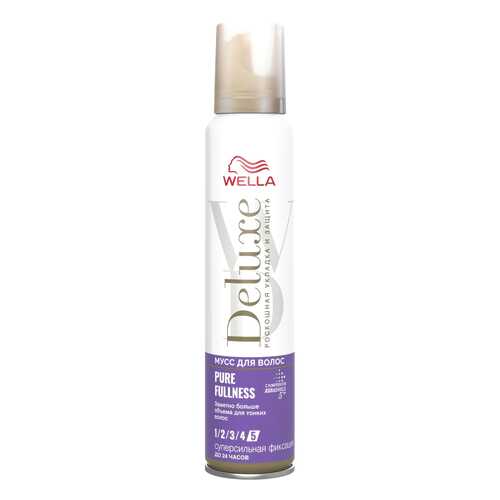 Мусс для волос Wella Deluxe Pure Fullness суперсильная фиксация 200 мл в Улыбка Радуги