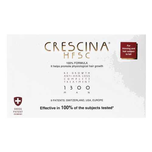 Ампулы для волос Crescina 1300 для стимулирования роста волос для мужчин №20+лосьон в Улыбка Радуги