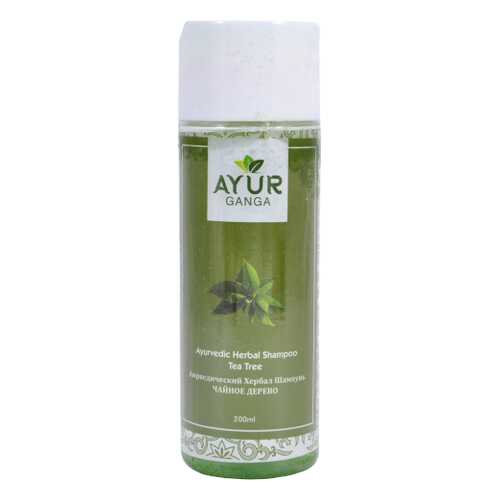 Шампунь ЧАЙНОЕ ДЕРЕВО (Ayurvedic Herbal Shampoo TEA TREE) AYUR GANGA, 200мл в Улыбка Радуги