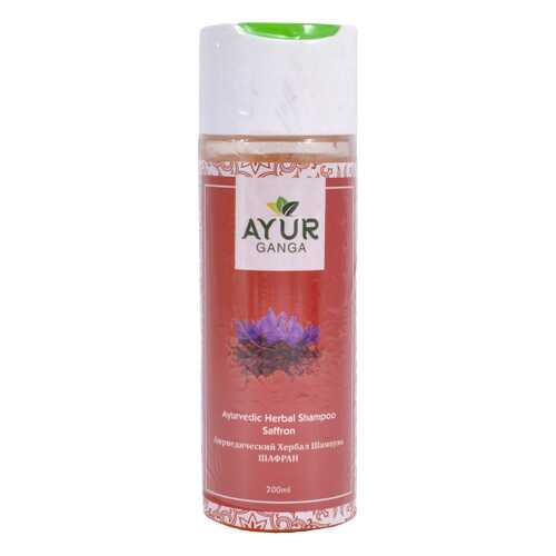 Шампунь ШАФРАН (Ayurvedic Herbal Shampoo SAFFRON) AYUR GANGA, 200мл в Улыбка Радуги